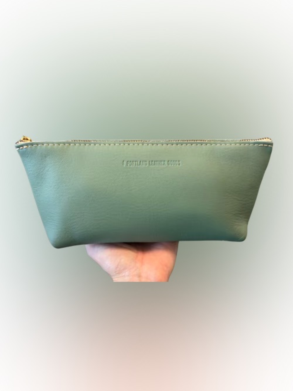 Portland Leather Sage Green Leather Utility Pouch